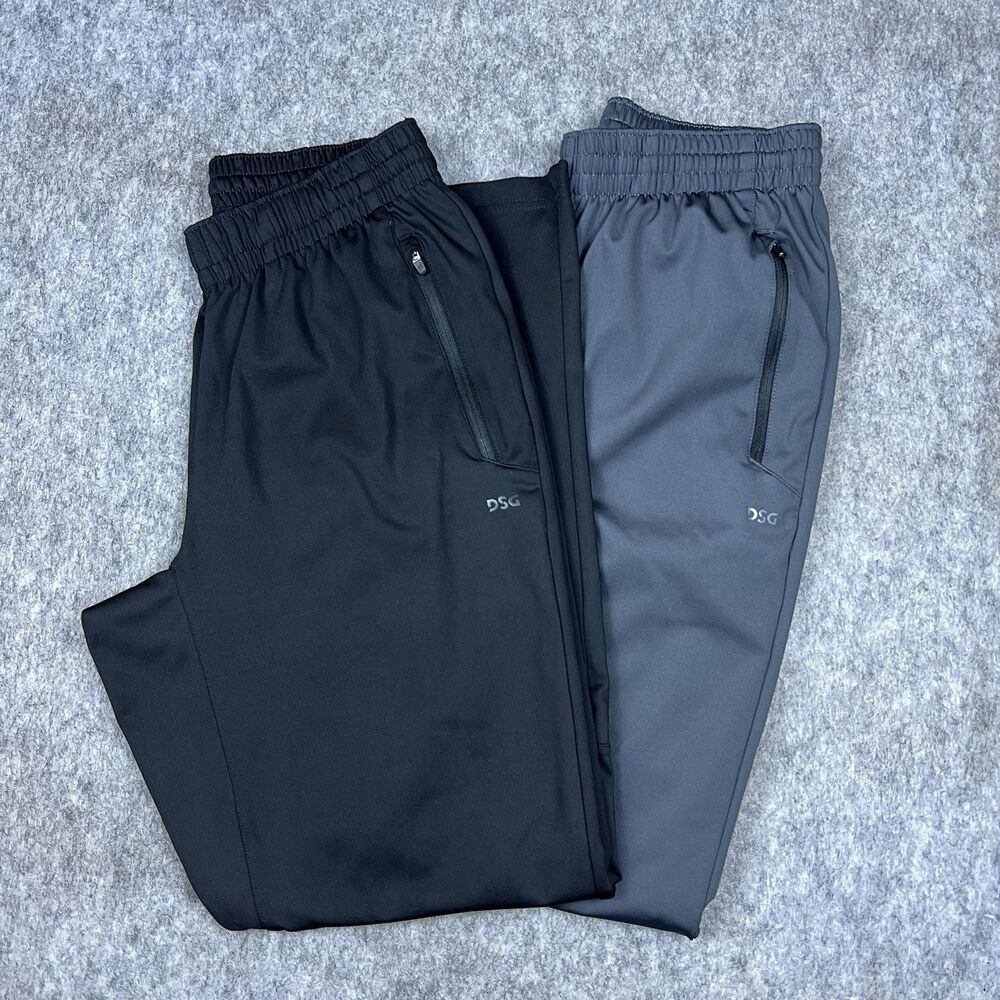 Lot Of 2 DSG Men's Performance Jogger Pants Black Gray Activewear Size Small